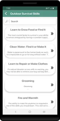 Outdoor Survival Skills android App screenshot 3